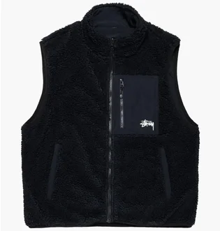 Жилетка унисекс Stussy Sherpa Black 118528-0001