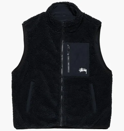 Жилетка унисекс Stussy Sherpa Black 118528-0001