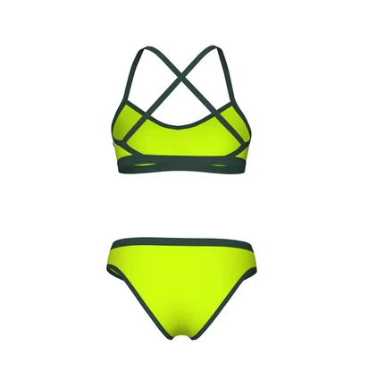 Купальник женский Arena Icons Bikini Cross Back Solid Green 005037-660