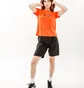 Футболка женская AUSTRALIAN Logo Flowers Tee Jersey V Orange LSDTS0027-119