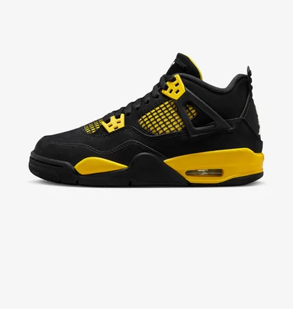 Кроссовки детские Air Jordan 4 Retro Thunder Gs Black 408452-017
