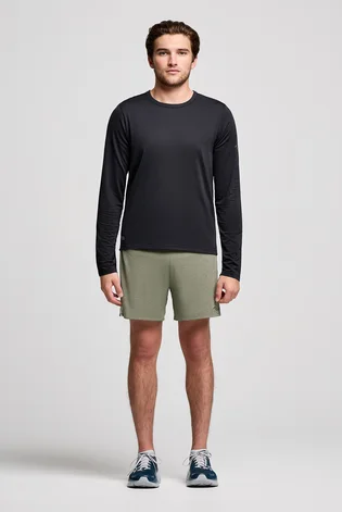 Лонгслів чоловічий Saucony Stopwatch Long Sleeve Black SAM800379-BK