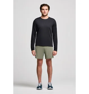 Лонгслів чоловічий Saucony Stopwatch Long Sleeve Black SAM800379-BK