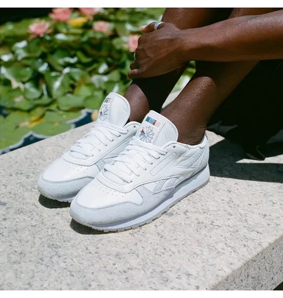 Кроссовки мужские Reebok X Whim Classic Leather White/Grey RMIA004C99LEA0044545