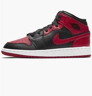 Кроссовки детские Air Jordan Air 1 Mid Red/Black 554725-074