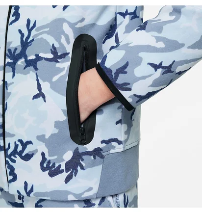 Толстовка детская Nike Tech Fleece Camo/Blue FN9118-493