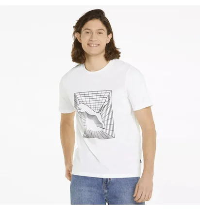 Футболка чоловіча Puma Cat Graphic White 670494-02