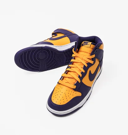 Кроссовки мужские Nike Dunk Hi Retro Violet/Yellow Dd1399-500