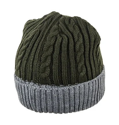 Шапка унисекс Jeep Twisted Tricot Hat Olive/Grey O102602-E856