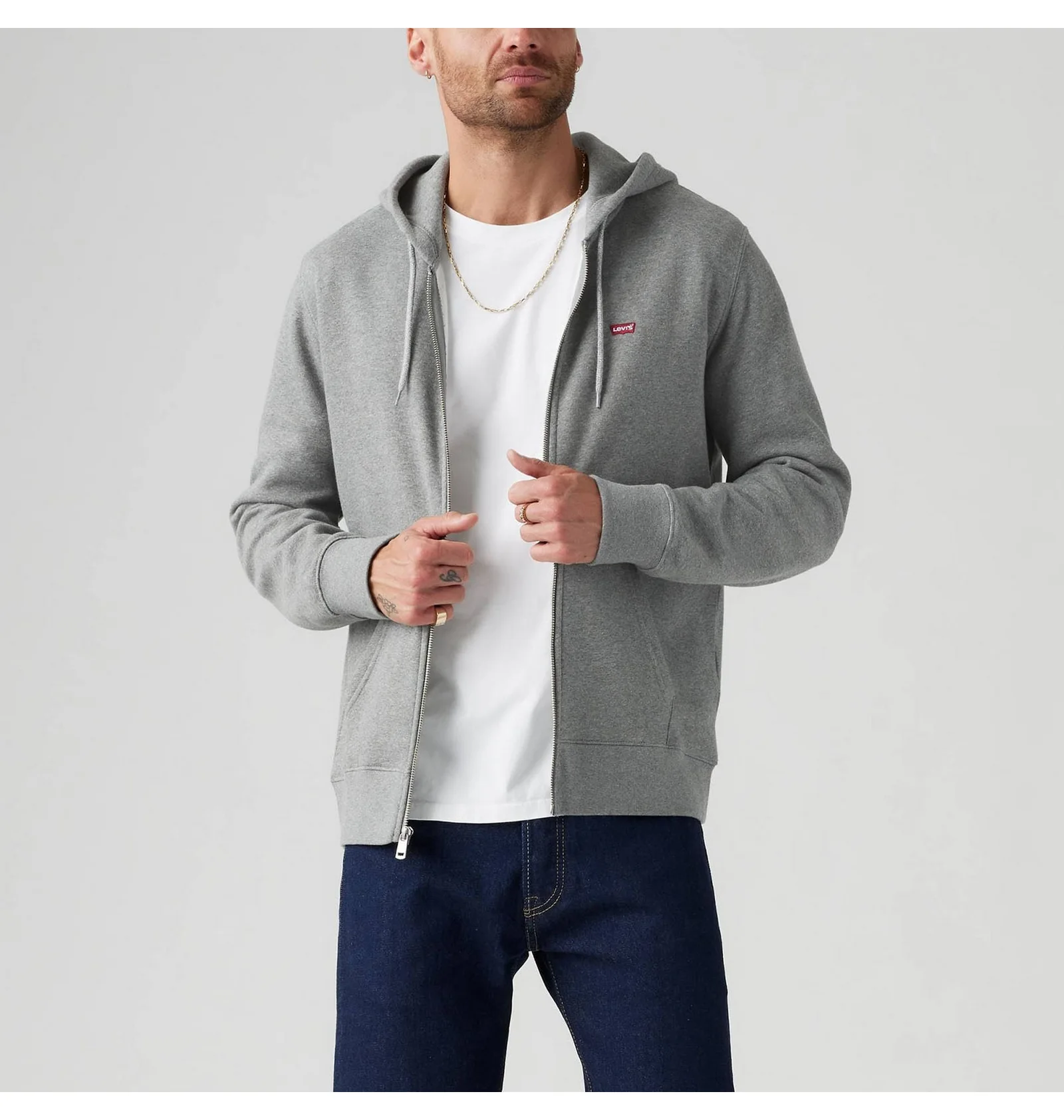 ᐉ Толстовка мужская Levis Zip-Up Hoodie Grey 342590000 - купить в