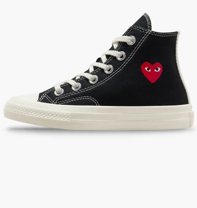 Кеди дитячі Converse X Comme Des Garçons Single Heart Chuck 70 Black A08802C
