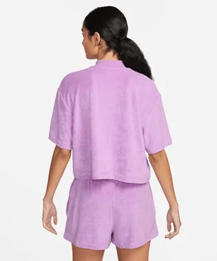 Футболка женская Nike Nsw Mock Ss Tee Trry Ms Violet FJ4894-532