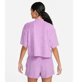 Футболка жіноча Nike Nsw Mock Ss Tee Trry Ms Violet FJ4894-532