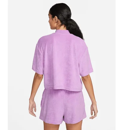 Футболка женская Nike Nsw Mock Ss Tee Trry Ms Violet FJ4894-532