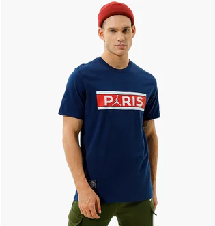 Футболка чоловіча Air Jordan T-Shirt Paris Saint-Germain Wordmark Blue DB6510-410