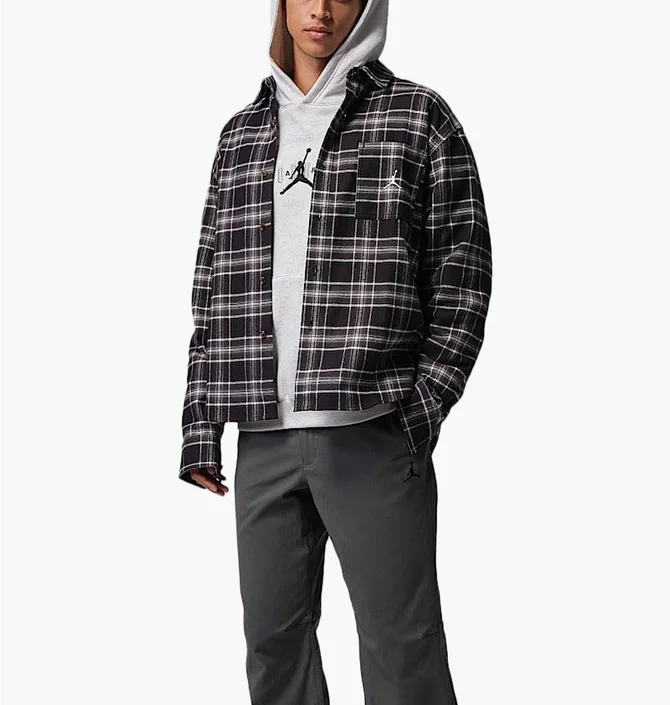 Сорочка чоловіча Air Jordan Brooklyn Graphic Flannel Black/Grey IF1857-010
