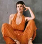 Комбинезон женский Mango Polka-Dot Long Jumpsuit Orange 37050423