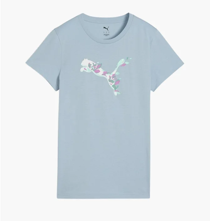 Футболка жіноча Puma Graphics Floral Cat Turquoise 691912-47
