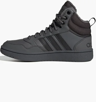 Кросівки жіночі Adidas Hoops 3.0 Mid Lifestyle Basketball Classic Fur Lining Winterized Shoes Black GZ6683