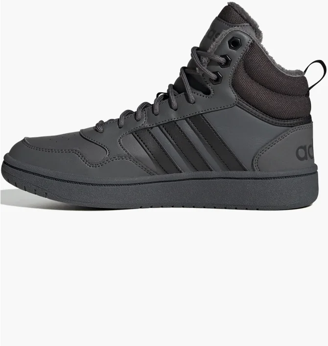 Кросівки жіночі Adidas Hoops 3.0 Mid Lifestyle Basketball Classic Fur Lining Winterized Shoes Black GZ6683