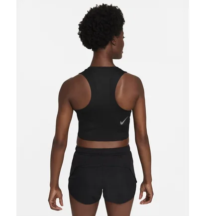 Топ женский Nike W Nk Df Race Crop Black DD5921-010