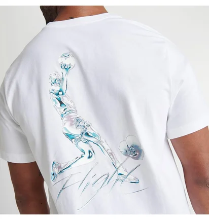 Футболка чоловіча Air Jordan Metallic Spring Graphic T-Shirt White Dv8418-100
