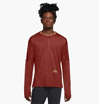 Лонгслив мужской Nike Dri-Fit Element Trail Half Zip Brown CZ9056-689