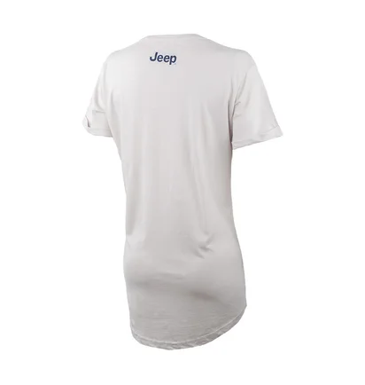 Футболка жіноча Jeep T-Shirt Oversize Star Striped Print Turn White O102613-J863