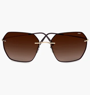 Солнцезащитные очки женские Silhouette Brown/Gold 8745-7930