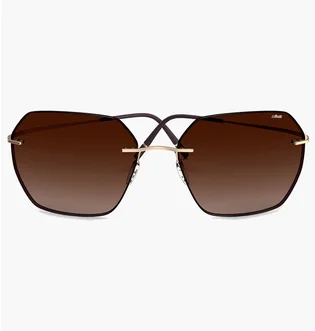 Солнцезащитные очки женские Silhouette Brown/Gold 8745-7930