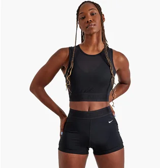 Топ женский Nike Pro Mesh Tank Top Black FN7387-010