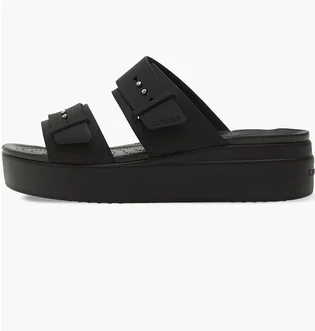 Тапочки женские CROCS Brooklyn Buckle Low Wedge Black 207431-001