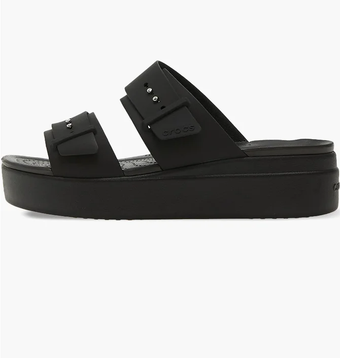 Тапочки жіночі CROCS Brooklyn Buckle Low Wedge Black 207431-001