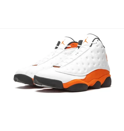 Кроссовки мужские Air Jordan 13 Retro White/Orange 414571-108