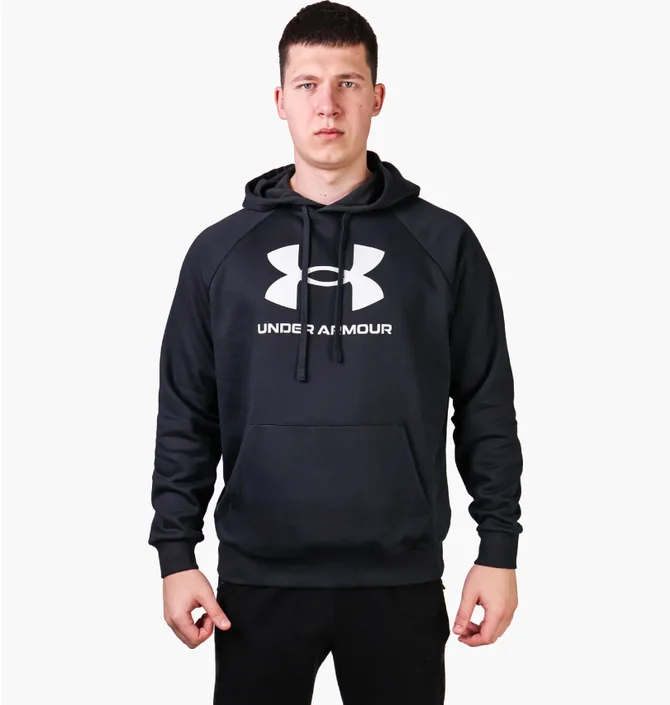 Худи мужское Under Armour Rival Logo Fleece Hoody Black 1379758-001