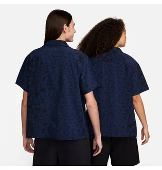 Сорочка унісекс Nike Sb Print Bowler Short-Sleeve Button-Down Skate Shirt Blue FN2595-410