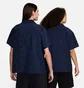 Рубашка унисекс Nike Sb Print Bowler Short-Sleeve Button-Down Skate Shirt Blue FN2595-410