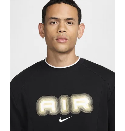 Свитшот мужской Nike Air Fleece Crew-Neck Sweatshirt Black HM0177-010