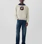 Худи мужское GAP Varsity Logo Hoodie White AA1-448
