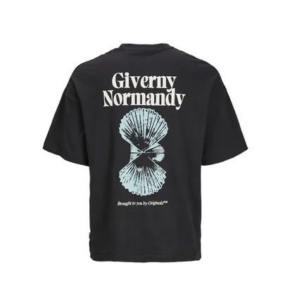 Футболка чоловіча Jack & Jones Jormilos Ss Sn Black 12256330-BLACK