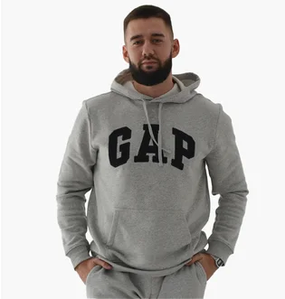 Худи мужское Gap Logo Hoodie Light Heather Grey 510981021