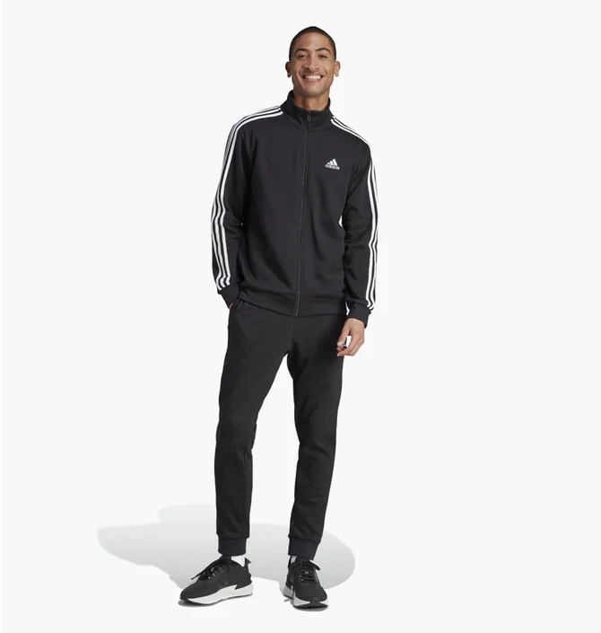 Спортивный костюм мужской Adidas Basic 3-Stripes Fleece Track Suit Black IJ6067