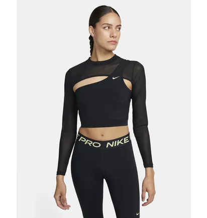 Топ жіночий Nike Pro Long-Sleeve Cropped Top Black FB5683-010