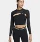 Топ жіночий Nike Pro Long-Sleeve Cropped Top Black FB5683-010