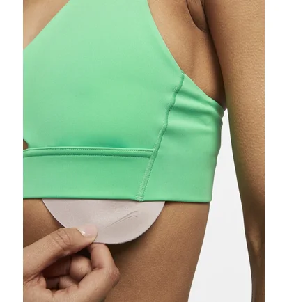 Топ женский Nike Indy Plunge Cutout WomenS Medium-Support Padded Sports Bra Green DV9837-363
