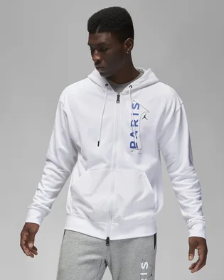 Толстовка мужская Air Jordan Paris Saint-Germain Hoodie White Dn6150-100
