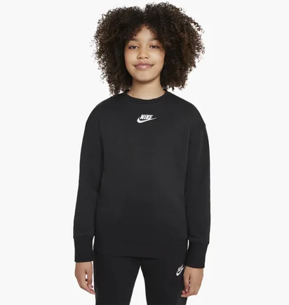 Свитшот детский Nike G NSW CLUB FLC BF CREW LBR Black DD7473-010