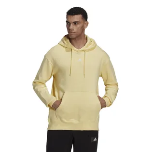 Худи мужское Adidas Essentials Feelvivid Cotton Fleece Drop Shoulder Hoodie Yellow Hk2824