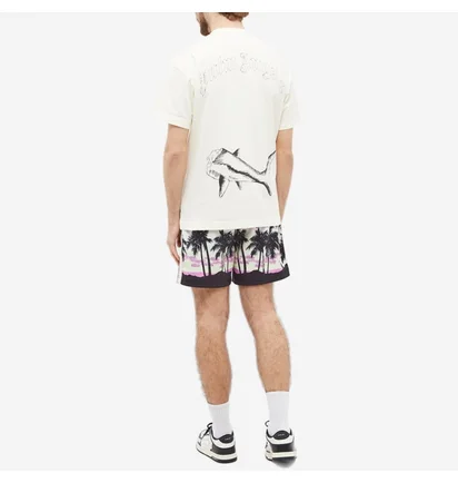 Футболка чоловіча Palm Angels Broken Shark Tee Beige PMAA001S23JER0010410