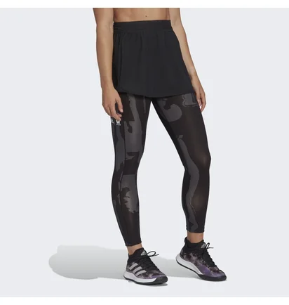 Штаны женские Adidas Tennis New York 2-In-1 7/8 Tights Brown Ht3403